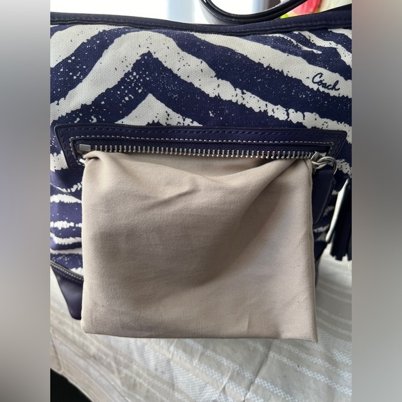 Coach Purple Legacy Zebra Print Duffle Bag - Picture 11 of 16
